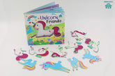 Booktopus Square Puzzle Board Book - Unicorn Friends Learning Puzzle with Easy Grip Pieces - Educational Toys for Kids 4+